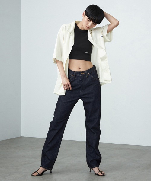 Lee（リー）の「Wrangler/ラングラー【ブロード素材】キューバシャツ ショートスリーブ 開襟（シャツ/ブラウス・メンズ・ブラック/オレンジ/ホワイト・SMALL/MEDIUM/LARGE）」の6枚目の写真