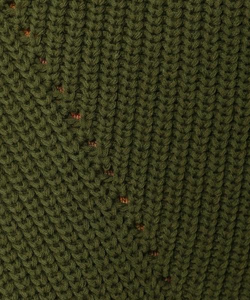 Another Edition(アナザーエディション)の「ノースリーブアゼプルオーバー/AEFC N/S アゼPO◆(ニット/セーター・レディース・ブラック/ベージュ/オリーブ・フリー)」の13枚目の写真