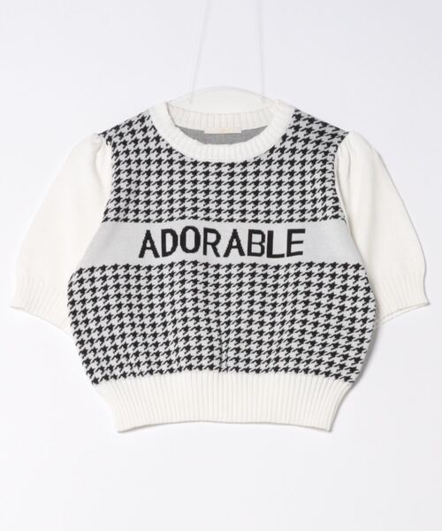 TORTE(トルテ)の「ADORABLE ロゴニットプルオーバー(ニット/セーター・レディース・ブラック系その他/ホワイト系その他2/ホワイト系その他/ホワイト・FREE)」の3枚目の写真