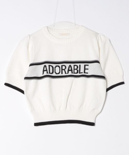 TORTE(トルテ)の「ADORABLE ロゴニットプルオーバー(ニット/セーター・レディース・ブラック系その他/ホワイト系その他2/ホワイト系その他/ホワイト・FREE)」の2枚目の写真