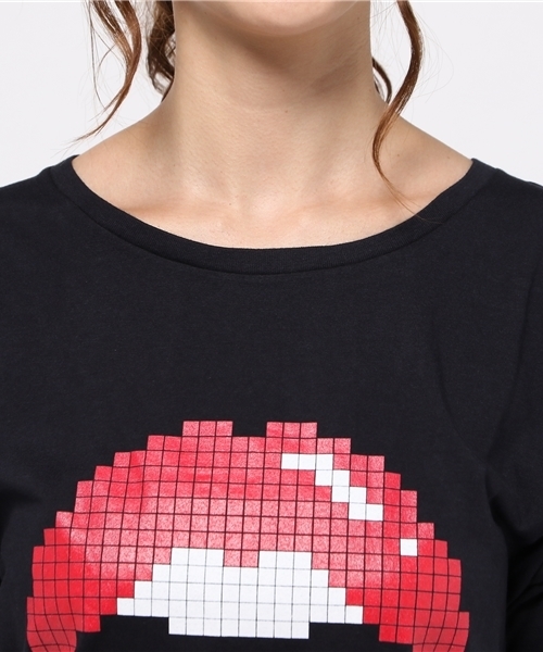 WEGO（ウィゴー）の「WEGO/デジタルモチーフＴシャツ（Tシャツ/カットソー・レディース・ホワイト/ブラック・FREE）」の6枚目の写真