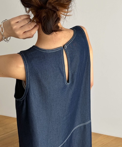 CANAL JEAN（キャナルジーン）の「El mar　デニムタンクワンピース（ワンピース・レディース・ネイビー・ONE SIZE）」の11枚目の写真