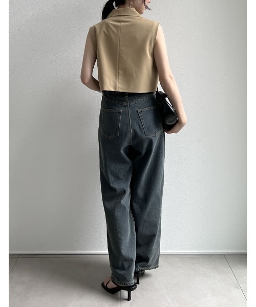 Re:EDIT（リエディ）の「[2024 SUMMER COLLECTION]ライトツイルダブルポケットミリタリーベスト（ベスト・レディース・グレー/ブラック/カーキ/ベージュ・MEDIUM/LARGE）」の14枚目の写真