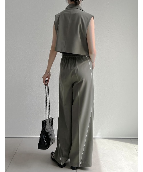 Re:EDIT（リエディ）の「[2024 SUMMER COLLECTION]ライトツイルダブルポケットミリタリーベスト（ベスト・レディース・グレー/ブラック/カーキ/ベージュ・MEDIUM/LARGE）」の22枚目の写真