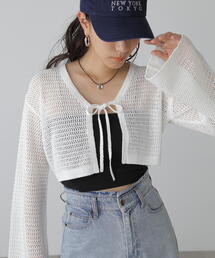 FREE'S MART | ◆テープヤーンメッシュカーディガン(カーディガン/ボレロ)