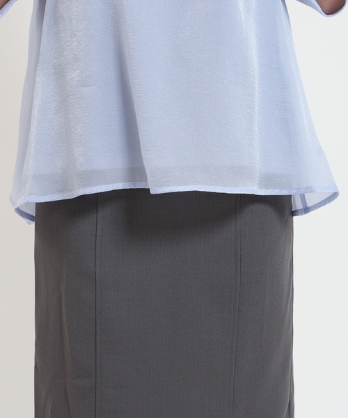 ASTORIA ODIER（アストリアオディール）の「ラメシアーバックリボンブラウス(接触冷感裏地)（シャツ/ブラウス・レディース・ホワイト/ピンク/ベージュ/サックスブルー/ブラック・MEDIUM）」の15枚目の写真