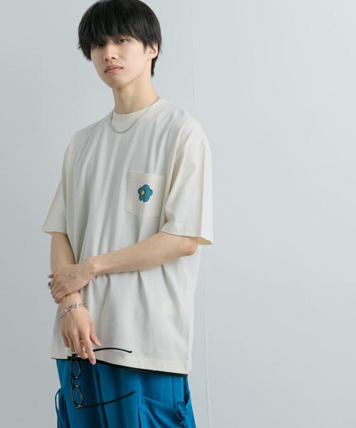 SENSE OF PLACE by URBAN RESEARCH（センスオブプレイスバイアーバンリサーチ）の「ポップアートフラワーグラフィックT D（Tシャツ/カットソー・メンズ・アイボリー/ブラック/グリーン・MEDIUM/LARGE）」の11枚目の写真