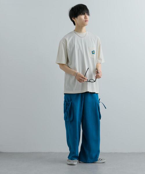 SENSE OF PLACE by URBAN RESEARCH（センスオブプレイスバイアーバンリサーチ）の「ポップアートフラワーグラフィックT D（Tシャツ/カットソー・メンズ・アイボリー/ブラック/グリーン・MEDIUM/LARGE）」の13枚目の写真