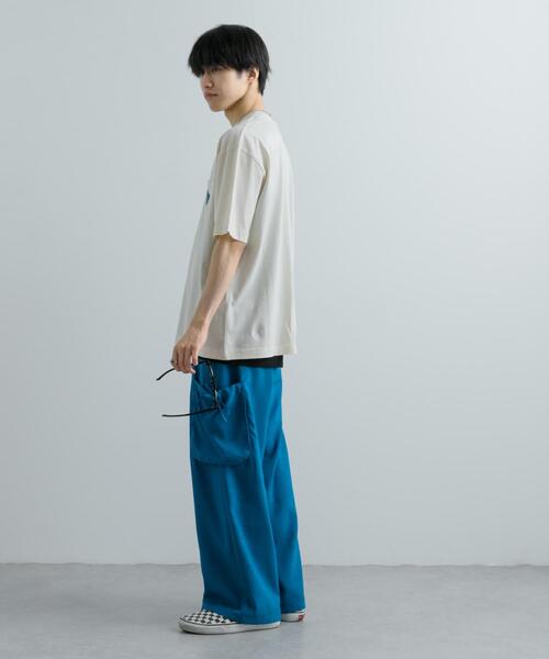 SENSE OF PLACE by URBAN RESEARCH（センスオブプレイスバイアーバンリサーチ）の「ポップアートフラワーグラフィックT D（Tシャツ/カットソー・メンズ・アイボリー/ブラック/グリーン・MEDIUM/LARGE）」の14枚目の写真