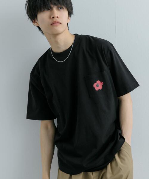 SENSE OF PLACE by URBAN RESEARCH（センスオブプレイスバイアーバンリサーチ）の「ポップアートフラワーグラフィックT D（Tシャツ/カットソー・メンズ・アイボリー/ブラック/グリーン・MEDIUM/LARGE）」の20枚目の写真