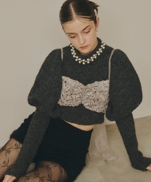 VIOLETTA | シャーリングバックリボンビスチェ(ベスト)