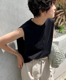 NOLLEY’S | BASICタックノースリーブTシャツ(Tシャツ/カットソー)