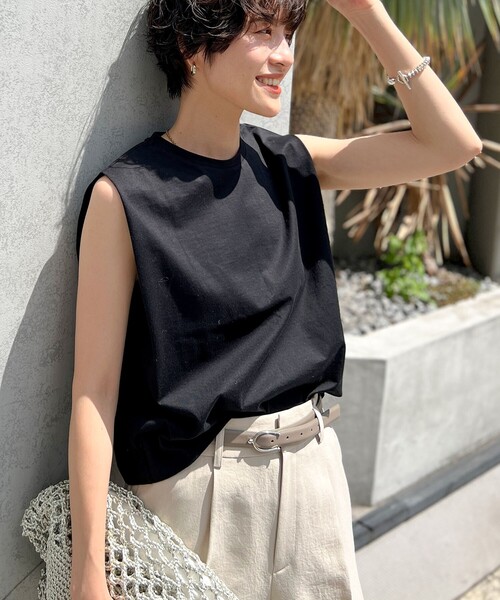 NOLLEY'S（ノーリーズ）の「BASICタックノースリーブTシャツ（T