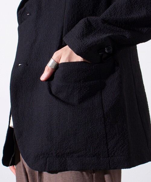 GLOSTER（グロスター）の「【GLOSTER/グロスター】サッカー  テーラードジャケット イージーケア 2B（テーラードジャケット・メンズ・ブラック/ネイビー・L/M）」の20枚目の写真