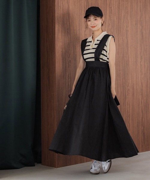 coca(coca)(コカ)の「【WEB限定セール】バックリボンサスペンダースカート(スカート・レディース・ドット/ブラック・ONE SIZE)」の12枚目の写真