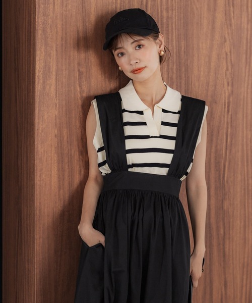 coca(coca)(コカ)の「【WEB限定セール】バックリボンサスペンダースカート(スカート・レディース・ドット/ブラック・ONE SIZE)」の11枚目の写真