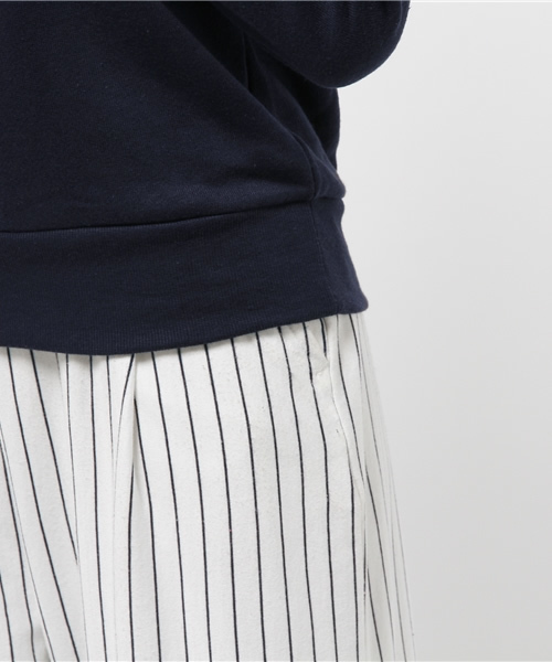 Green　Parks（グリーンパークス）の「・ﾌﾘﾝｼﾞｳﾗｹﾌﾟﾙｵｰﾊﾞｰ（Tシャツ/カットソー・レディース・カーキ/ネイビー/キャメル・FREE）」の9枚目の写真