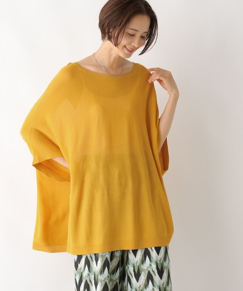 LEPSIM(レプシィム)の「14ゲージポンチョプルオーバー 116747(ニット/セーター・レディース・ブラック/アイボリー/イエロー・FREE)」の3枚目の写真
