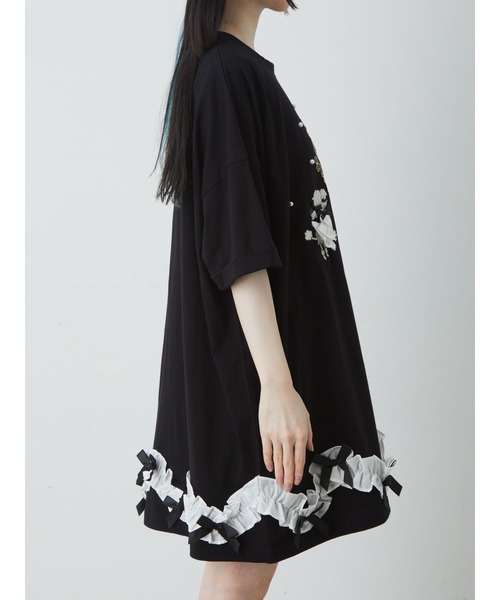 Ank Rouge（アンクルージュ）の「おしゃれプードルコスメBigTe（Tシャツ/カットソー・レディース・ブラック/ホワイト/ピンク・M）」の9枚目の写真