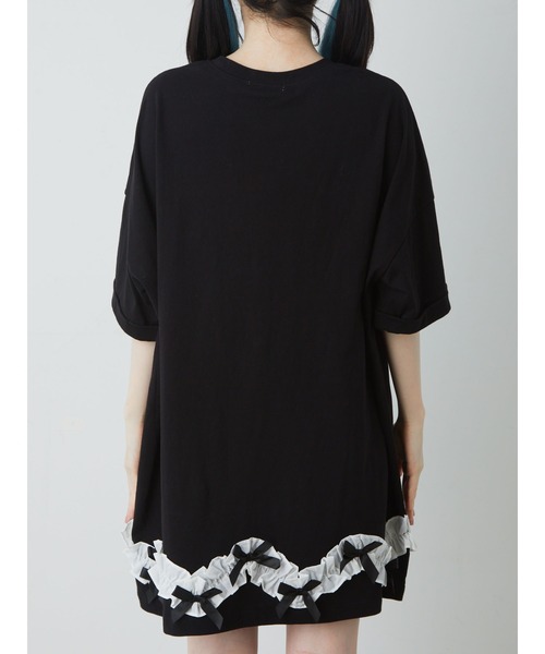 Ank Rouge（アンクルージュ）の「おしゃれプードルコスメBigTe（Tシャツ/カットソー・レディース・ブラック/ホワイト/ピンク・M）」の8枚目の写真