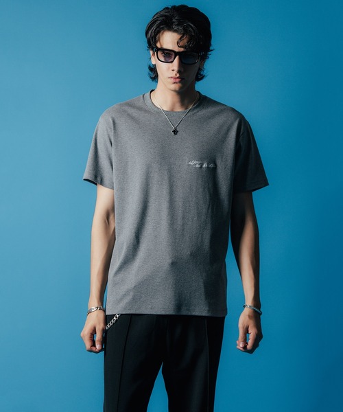 CRIMIE（クライミー）の「SCRIPT LOGO EMBROIDERY SHORT SLEEVE T SHIRT / 筆記体 刺繍 ポケット 半袖 Tシャツ（Tシャツ/カットソー・メンズ・ブラック/ヘザーグレー/ホワイト・S/M/L/XL/XXL）」の3枚目の写真