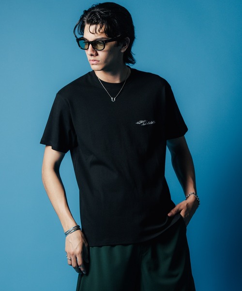 CRIMIE（クライミー）の「SCRIPT LOGO EMBROIDERY SHORT SLEEVE T SHIRT / 筆記体 刺繍 ポケット 半袖 Tシャツ（Tシャツ/カットソー・メンズ・ブラック/ヘザーグレー/ホワイト・S/M/L/XL/XXL）」の2枚目の写真