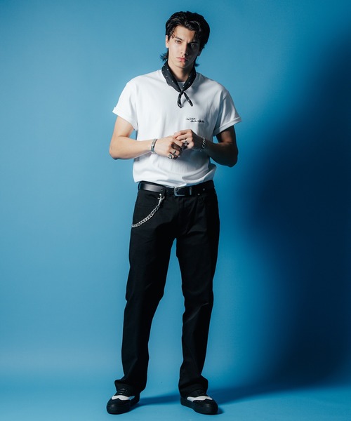 CRIMIE（クライミー）の「SCRIPT LOGO EMBROIDERY SHORT SLEEVE T SHIRT / 筆記体 刺繍 ポケット 半袖 Tシャツ（Tシャツ/カットソー・メンズ・ブラック/ヘザーグレー/ホワイト・S/M/L/XL/XXL）」の7枚目の写真