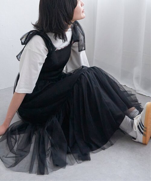 VENCEEXCHANGE（ヴァンスエクスチェンジ）の「チュールティアードワンピース（ワンピース・レディース・ブラウン/グレー/ブラック・FREE）」の6枚目の写真