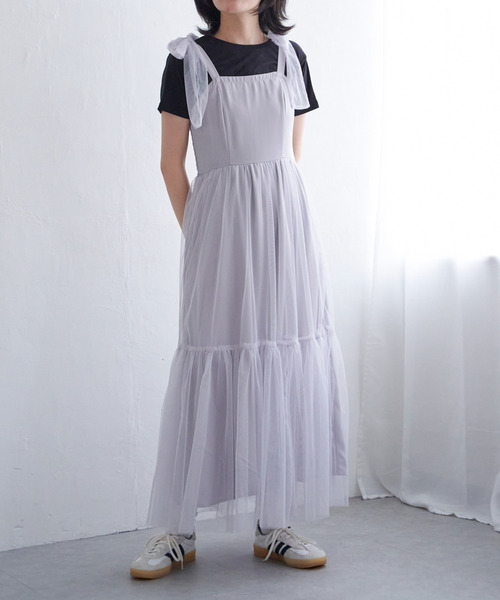 VENCEEXCHANGE（ヴァンスエクスチェンジ）の「チュールティアードワンピース（ワンピース・レディース・ブラウン/グレー/ブラック・FREE）」の3枚目の写真