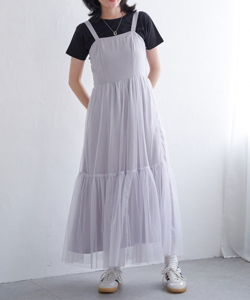 VENCEEXCHANGE（ヴァンスエクスチェンジ）の「チュールティアードワンピース（ワンピース・レディース・ブラウン/グレー/ブラック・FREE）」の19枚目の写真