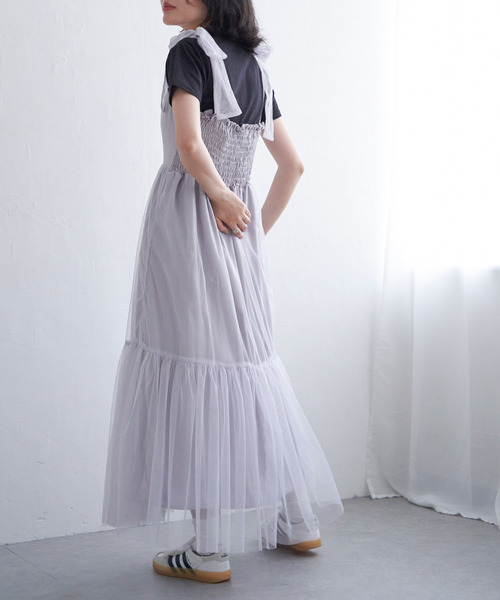 VENCEEXCHANGE（ヴァンスエクスチェンジ）の「チュールティアードワンピース（ワンピース・レディース・ブラウン/グレー/ブラック・FREE）」の18枚目の写真