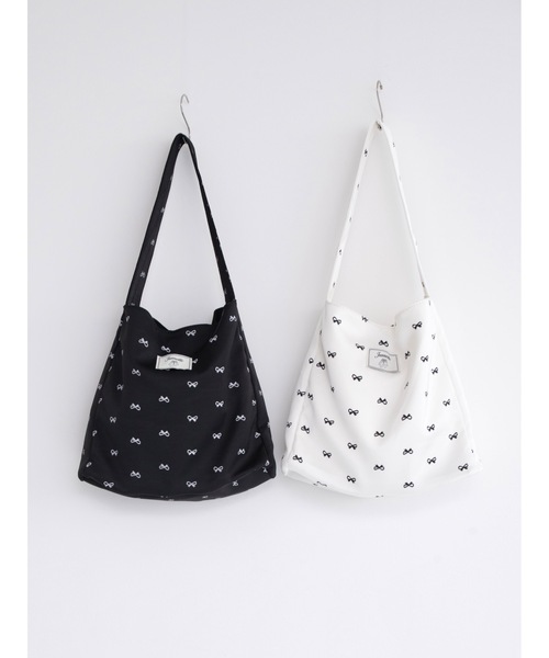 JUMELLE（ジュメロ）の「【限定販売】ripri tote bag（トートバッグ・レディース・ホワイト/ブラック・FREE）」の3枚目の写真