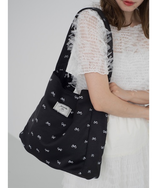 JUMELLE（ジュメロ）の「【限定販売】ripri tote bag（トートバッグ・レディース・ホワイト/ブラック・FREE）」の11枚目の写真