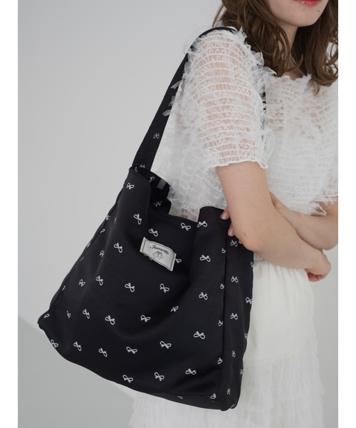 JUMELLE（ジュメロ）の「【限定販売】ripri tote bag（トートバッグ・レディース・ホワイト/ブラック・FREE）」の12枚目の写真