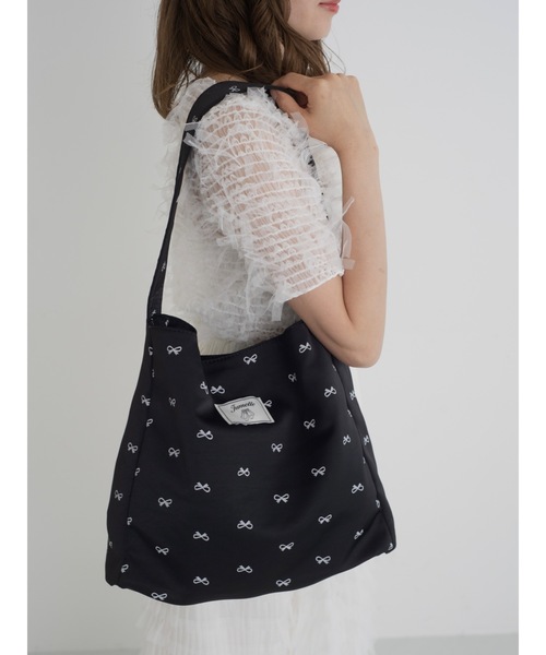 JUMELLE（ジュメロ）の「【限定販売】ripri tote bag（トートバッグ・レディース・ホワイト/ブラック・FREE）」の14枚目の写真