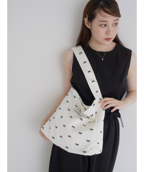JUMELLE（ジュメロ）の「【限定販売】ripri tote bag（トートバッグ・レディース・ホワイト/ブラック・FREE）」の18枚目の写真