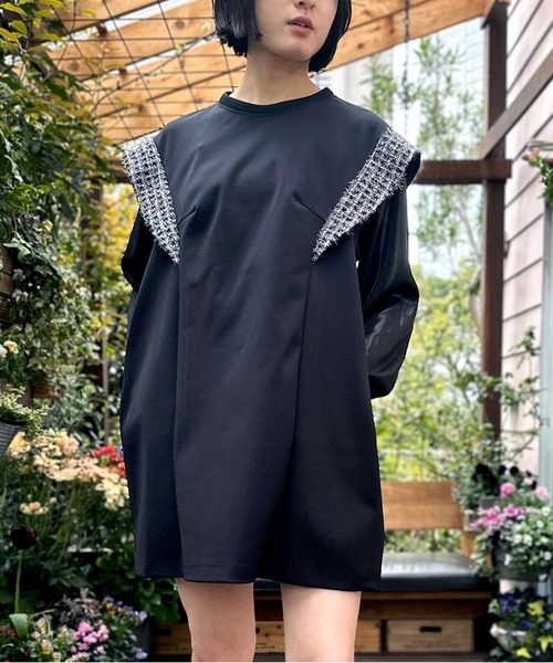 デザイン切替カットソードレス（ワンピース）｜FLUMOR（フラマー）の 