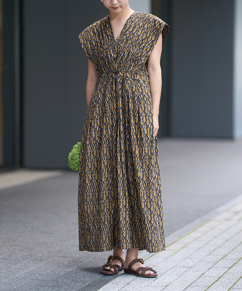 【美品☆】IENA LA BOUCLE リネン ローンオーバー ワンピース IENA LA BOUCLE 麻ローンオーバーワンピース（IENA(イエナ