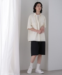 【ZOZO限定】タイプライターフラップ付きビックボケット半袖シャツ