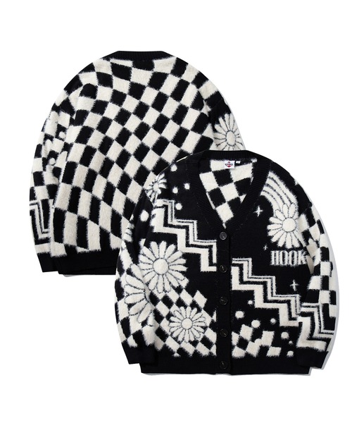 COOHEM 幾何学模様 ニットカーディガン cl0747-1.jpg