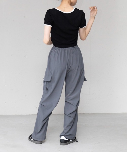 SETUP7(セットアップセブン)の「【SETUP7】刺繍リボンバイカラー 半袖Tシャツ SCCH595(シャツ/ブラウス・レディース・グレー/ライトブルー/ブラック/ホワイト・FREE)」の17枚目の写真