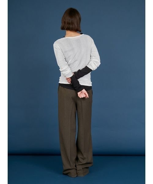 styling/（スタイリング）の「【MILLER×styling/】ロングスリーブＴ2枚セット（Tシャツ/カットソー・レディース・イエロー/ブラウン/ブラック・FREE）」の16枚目の写真