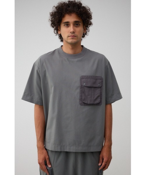 AZUL by moussy(アズールバイマウジー)の「SBC エアーベントファティーグTEE(Tシャツ/カットソー・メンズ・ライトカーキ/ブラック/グレー・FREE)」の5枚目の写真