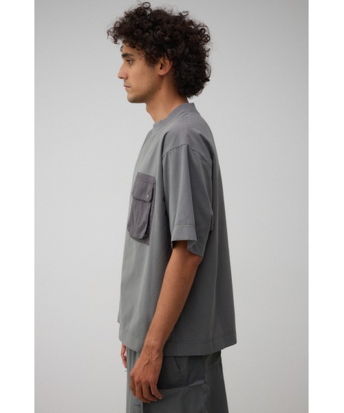 AZUL by moussy(アズールバイマウジー)の「SBC エアーベントファティーグTEE(Tシャツ/カットソー・メンズ・ライトカーキ/ブラック/グレー・FREE)」の6枚目の写真