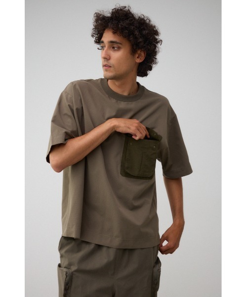 AZUL by moussy(アズールバイマウジー)の「SBC エアーベントファティーグTEE(Tシャツ/カットソー・メンズ・ライトカーキ/ブラック/グレー・FREE)」の14枚目の写真