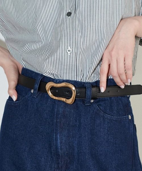 LARUTA（ラルータ）の「【LARUTA】POIREサークルバックルベルト（ベルト・レディース・ブラウン/ブラック・FREE）」の2枚目の写真