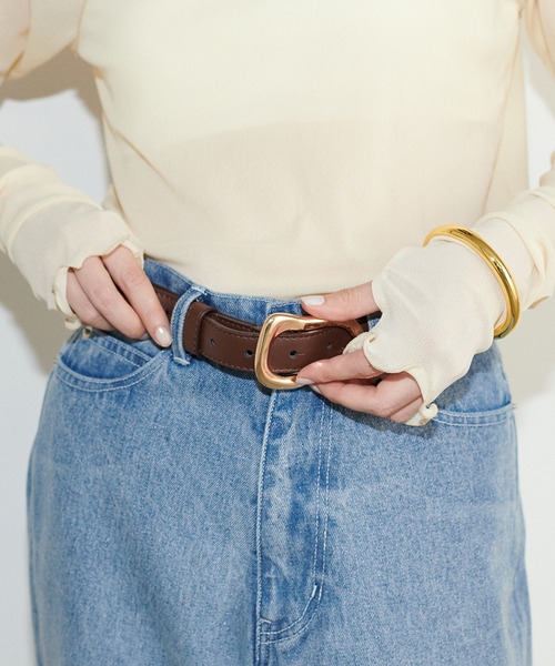 LARUTA（ラルータ）の「【LARUTA】POIREサークルバックルベルト（ベルト・レディース・ブラウン/ブラック・FREE）」の3枚目の写真