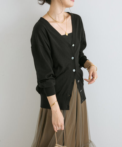 【セール】【オンオフ使える】2WAYシェイプカーディガン（カーディガン/ボレロ）｜RIVE DROITE（リヴドロワ）
