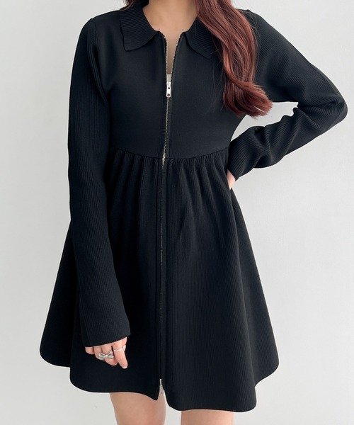 Heather（ヘザー）の「ZIPペプラムワンピース 147842（ワンピース