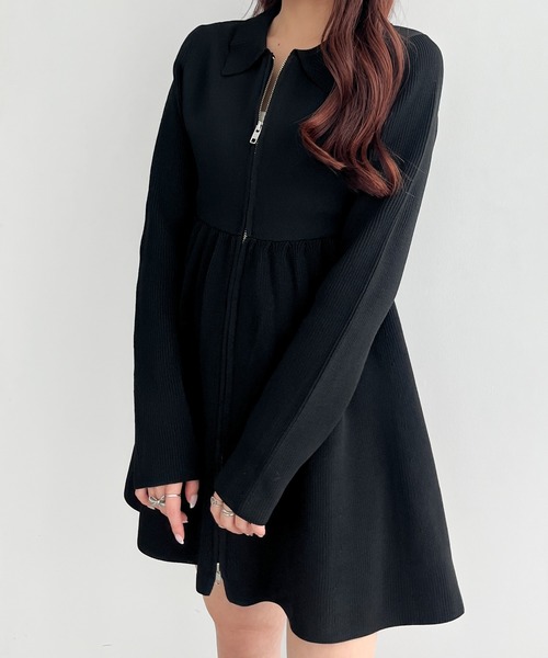 Heather（ヘザー）の「ZIPペプラムワンピース 147842（ワンピース